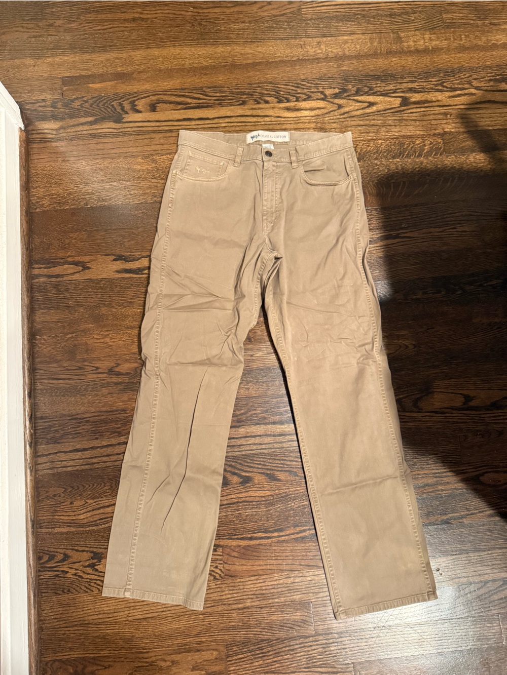 Men's Tan Chino Pants - Straight Fit